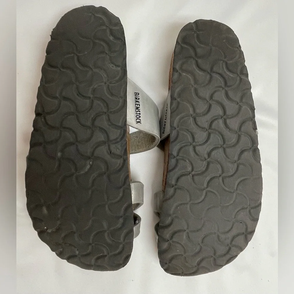 Birkenstock Metallic Leather Sandals - Picture 4 of 5